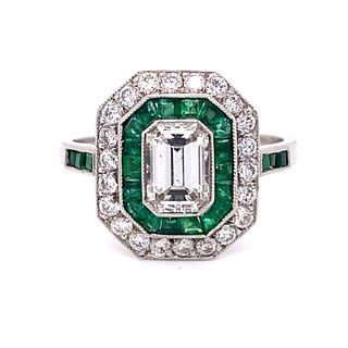 Platinum Emerald Diamond RingÊ