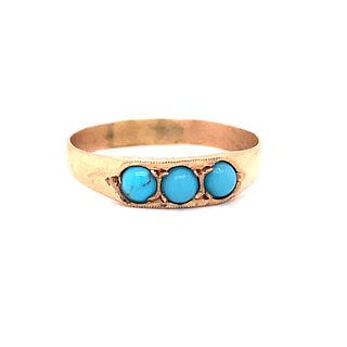 18k Turquoise Victorian Ring