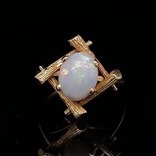 1970s 14k Opal Ring