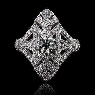 0.45ctw Diamond Platinum Ring (0.98ctw Diamonds)