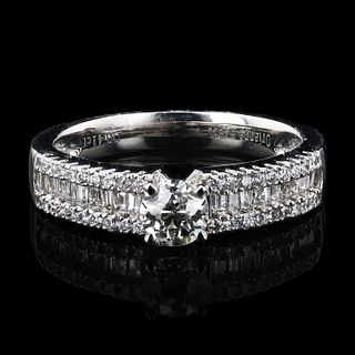 0.40ct VS1 CLARITY CENTER Diamond Platinum Ring (0.81ctw Diamonds) GIA CERTIFIED