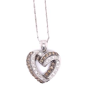 18k Diamond Heart Pendant