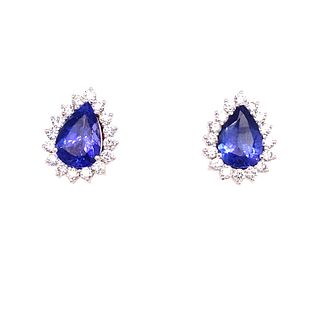 18k Diamond Tanzanite Earrings