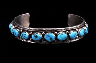 Navajo Dorothy Spencer Silver & Turquoise Bracelet