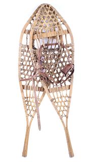 Early 1900's Hickory & Rawhide Snowshoes