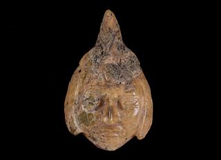 Olmec Pre-Columbian Jadeite Stone Mask