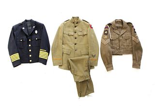 WWII, WWI, & Fire Dept Chiefs Wool Uniform Jackets