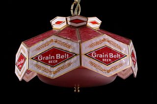 Grain Belt Beer Co. Ceiling Light Advertising Sign