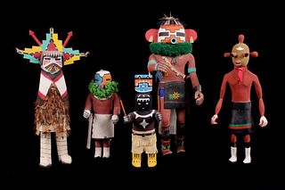 Collection of Hopi Indian Cottonwood Kachina's