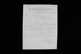Montana State Penitentiary Pardon Letter 1886