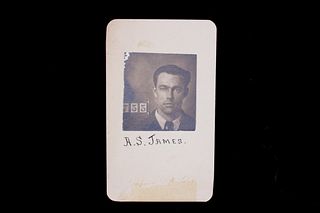 A.S. James Rawlins Wyoming Prison Reward Card 1903