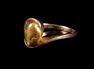10 Karat Gold Nugget Ladies Ring