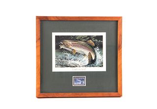 Signed Terry Redlin Rainbow Trout Stamp/Painting