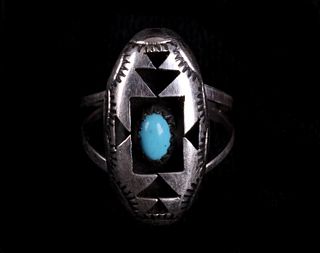 Navajo Sleeping Beauty Turquoise & Sterling Ring