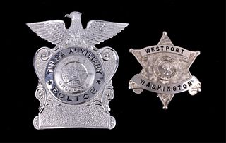 Pair of Washington State & Tulsa, Oklahoma Badges