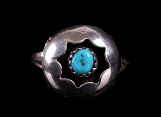 Navajo Sleeping Beauty Turquoise & Silver Ring