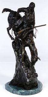 (After) Remington 'Mountain Man' Bronze Statue