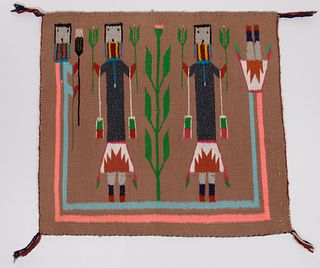 Native American Navajo 'Yei' Rug