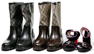 Gucci Rain Boots and Sandals