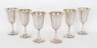 (6) Lord Saybrook Sterling Silver Goblets