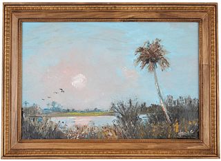 Signed, Florida Highwaymen Style Painting