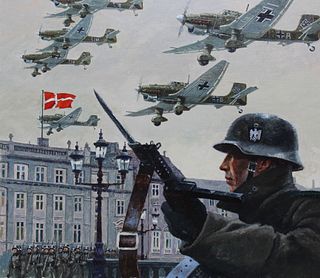 Brian Sanders (B. 1937) Invasion of Norway/Denmark