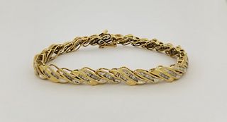 10K Gold Diamond Tennis Bracelet