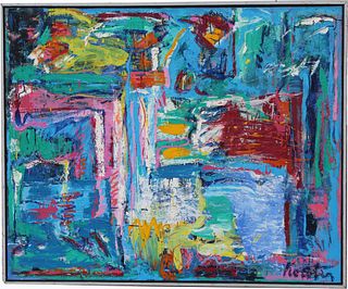 Thomas Koether (NY, FL b. 1940) "Blue Passage"