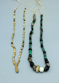 (2) Ancient Roman & Indus Valley Bead Necklaces