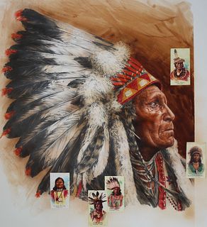 Chris Calle (B. 1961) "Native American Culture"