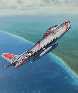 Jack Fellows (B. 1941) North American F-86 Sabre