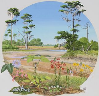 Chuck Ripper (B. 1929) "Marshland Flowers"