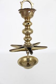 Brass Judaica Lamp