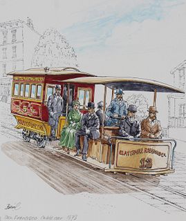 Basil Smith (B. 1925) "San Francisco Cable Car"