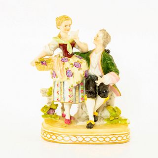 Vintage German Porcelain Figurine Grouping, Courting Couple