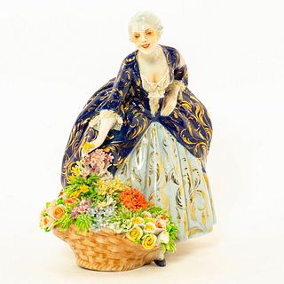 Vintage Luigi Fabris Figurine, Woman In Garden