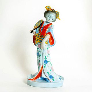 Herend Porcelain Figurine, Geisha in White