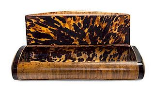 A French Burlwood Shop Counter Snuff Box Width 16 1/2 inches.