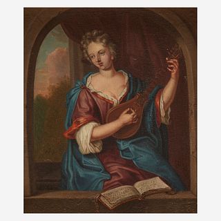 Manner of Gerrit Dou (Dutch, 1613–1675) | An 18th Century Composition, , Lady Playing the Mandolin