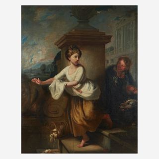 British School (18th Century), , Maid in Despair: The Overturned Basket of Eggs