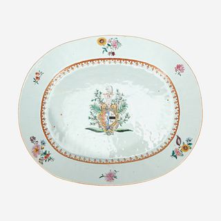 A Chinese Export Famille Rose Porcelain Armorial Serving Dish, Circa 1750