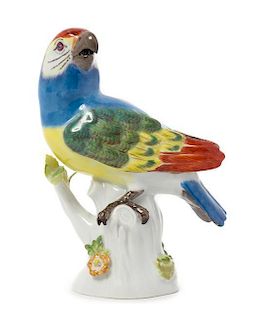 A Meissen Porcelain Ornithological Model Height 5 1/2 inches.