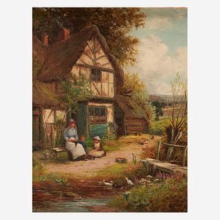 Robert John Hammond (British, A.C. 1879-1911), , Outside the Cottage