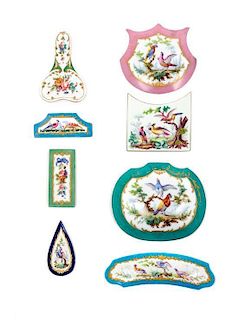 A Collection of Twenty-Three Sevres Style Porcelain Plaques Width of widest 5 inches.