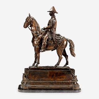 Possibly after Constantin Meunier (Belgian, 1831-1905), A Mounted Napoleonic Soldier