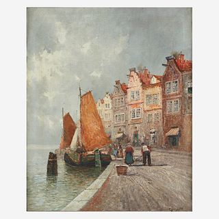 Dutch School (19th Century), , Canal View
