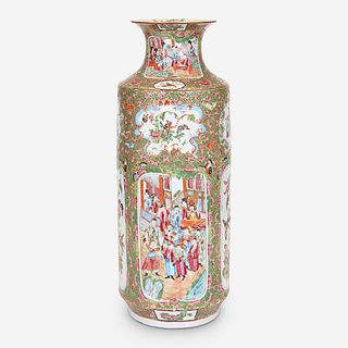 A Chinese Export Porcelain Rose Medallion Vase, 19th century