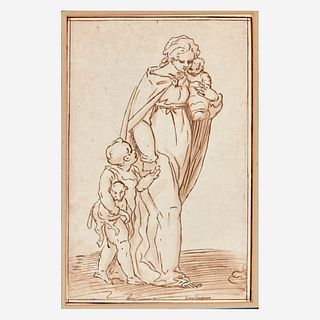 Attributed to Luca Cambiaso (Italian, 1527-1585), , Mother and Children