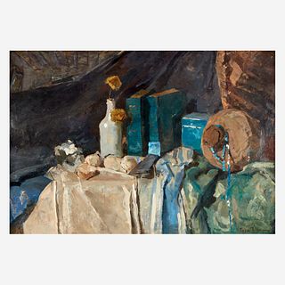 Coba (Jacoba Johanna) Ritsema (Dutch, 1876–1961), , De Blauwe Boeken (Study in Blue)