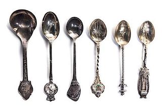 * A Collection of Silver-Plate Souvenir Spoons